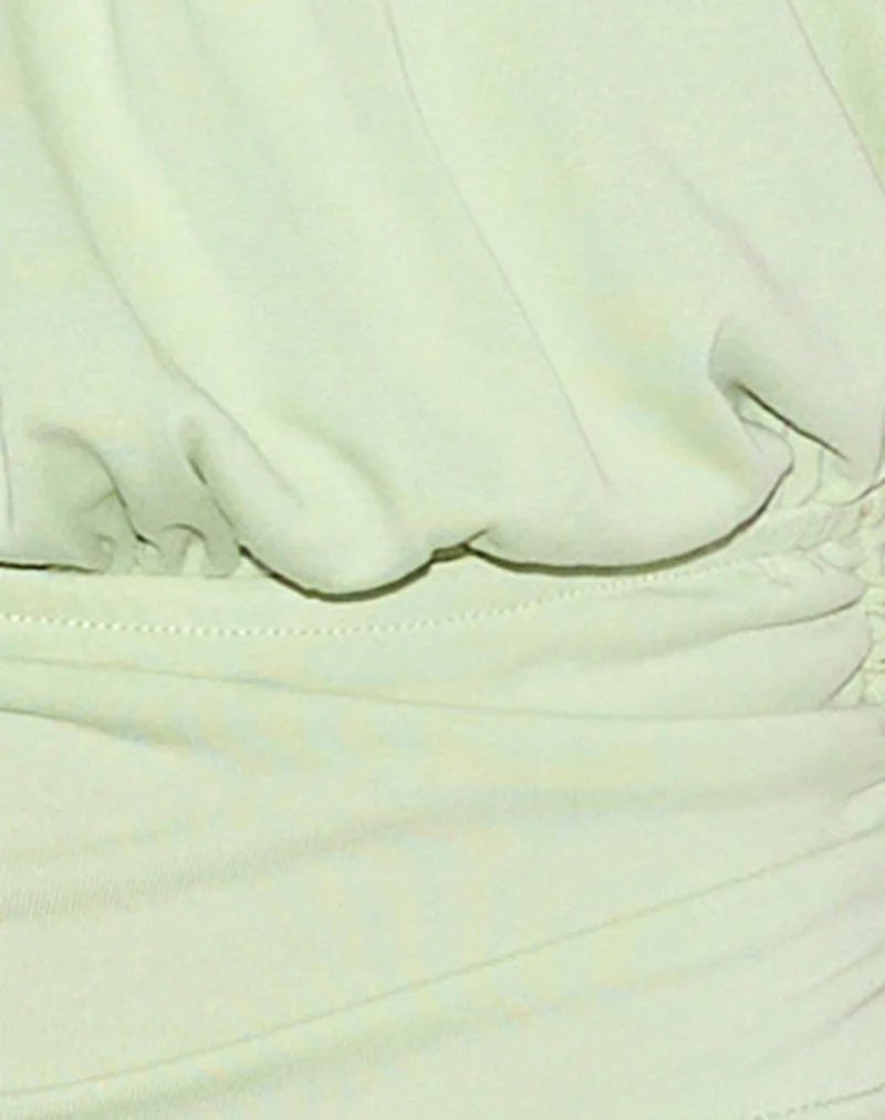 Karise Top in Cupro Grün