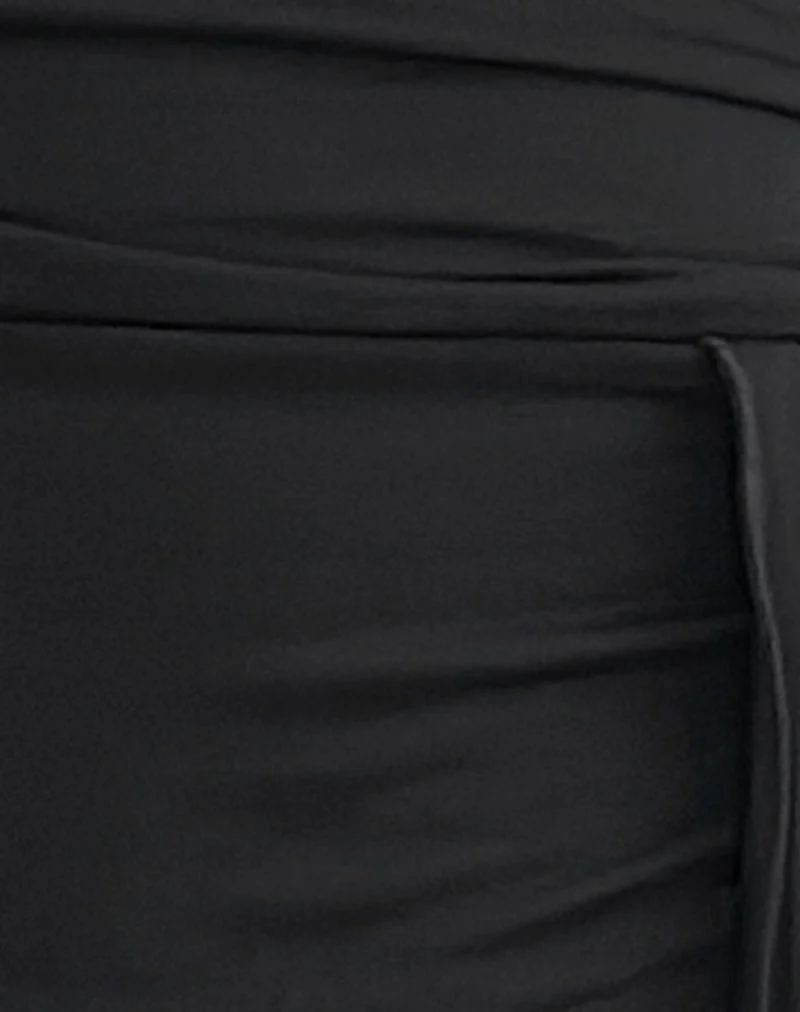 Prilla Halterneck-Top aus Cupro, schwarz