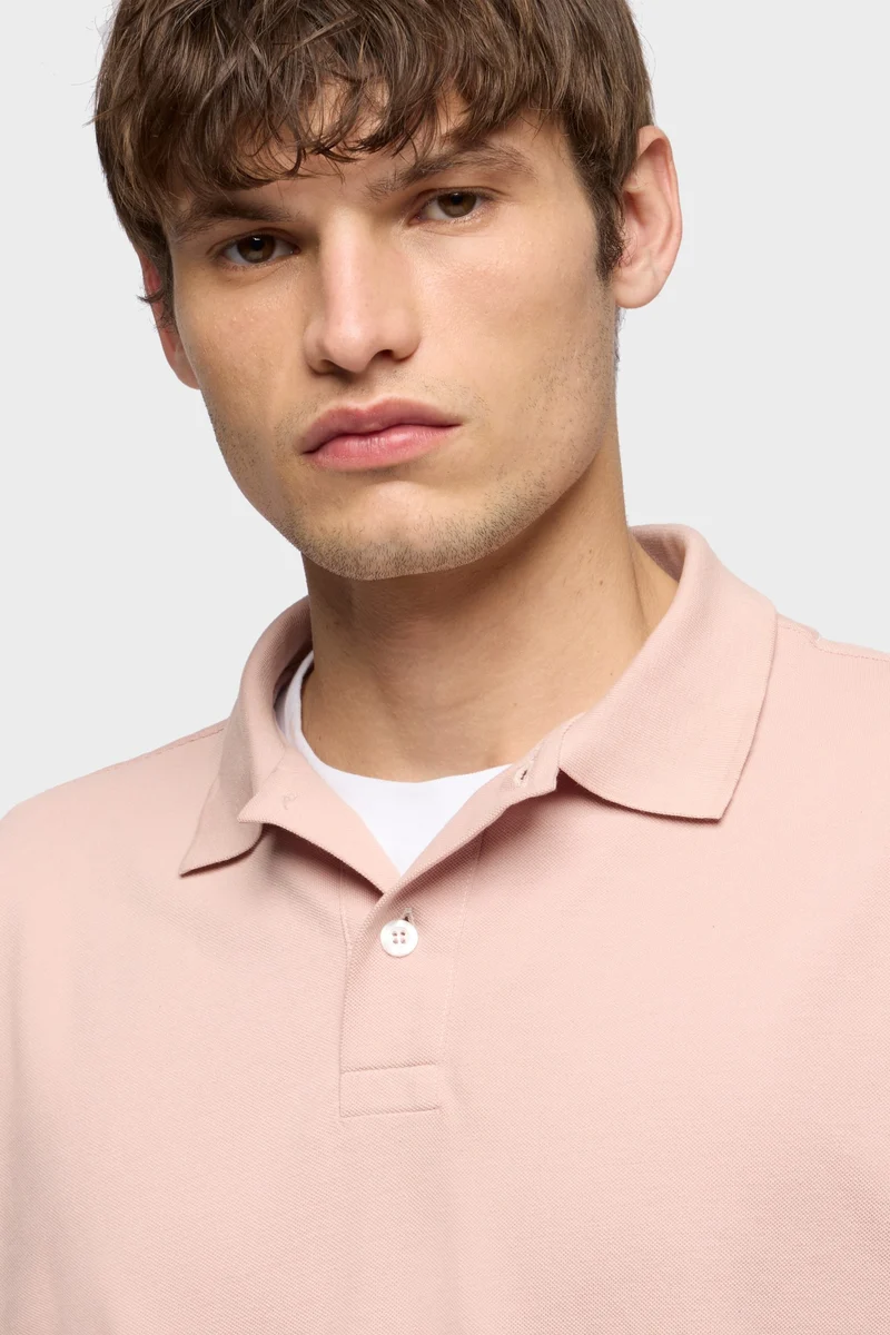 DOUBLE LAYER POLO in Rose