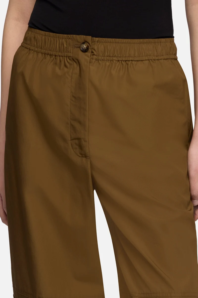 CARGO WIDE LEG PANT in Poplin Toffee