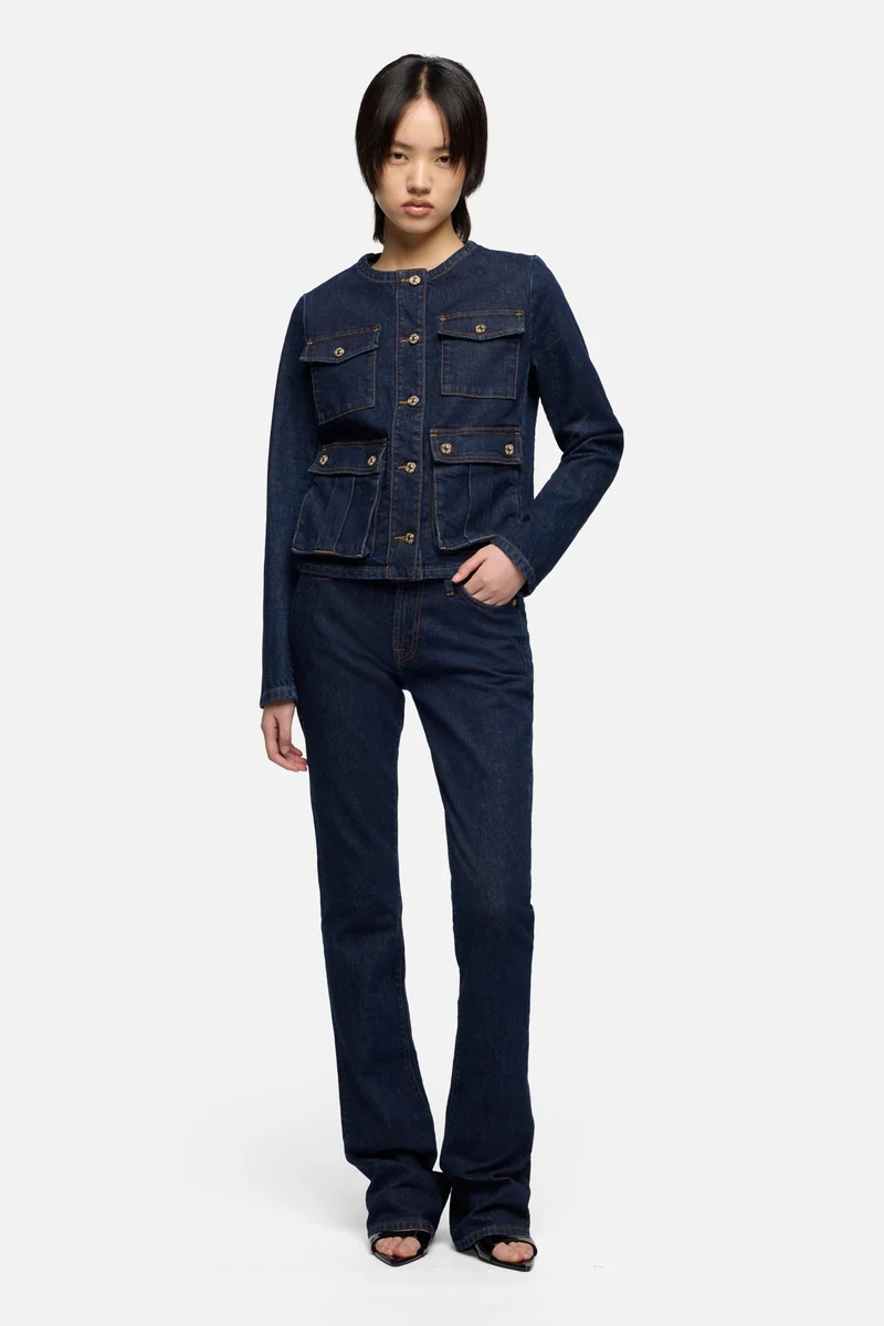 LOW SKINNY BOOT in Denim Rinsed Indigo