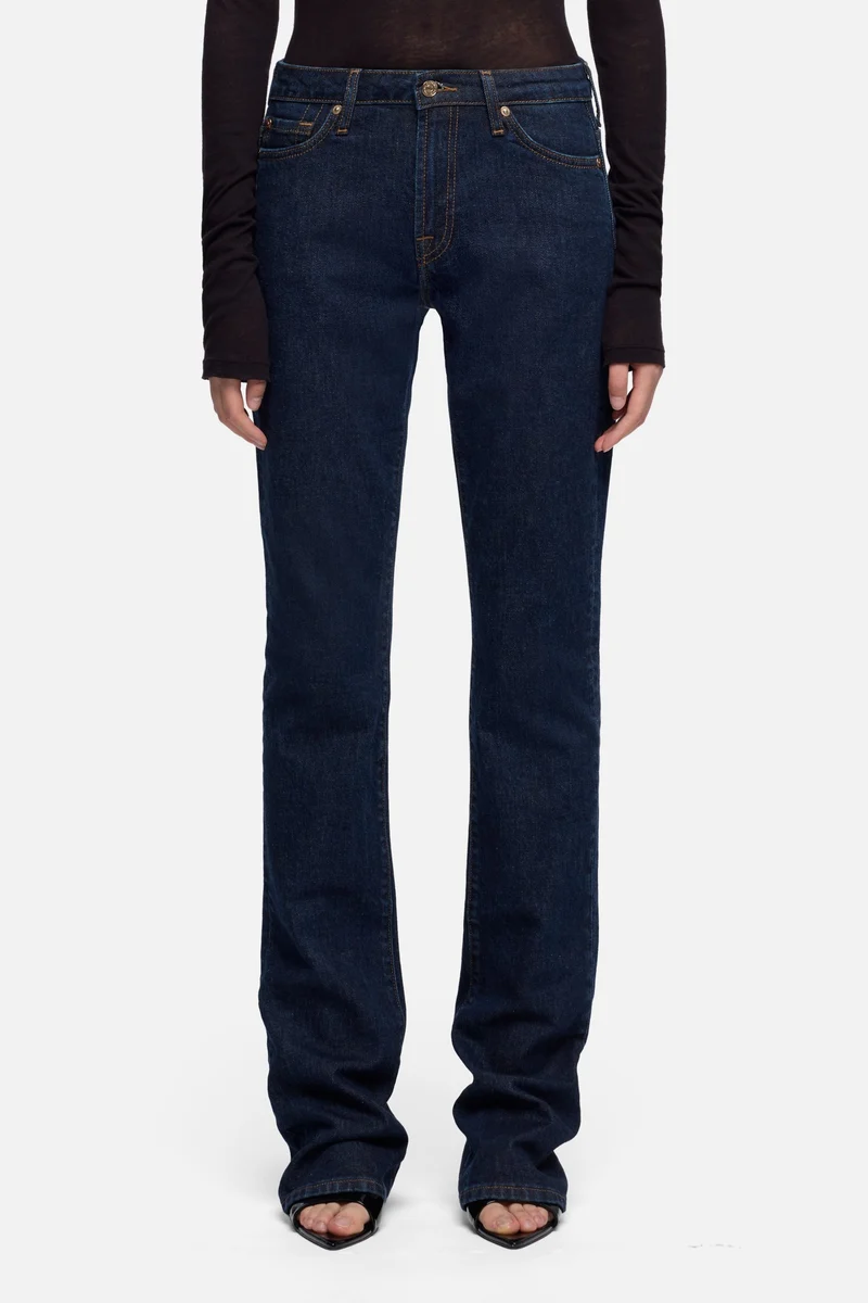LOW SKINNY BOOT in Denim Rinsed Indigo