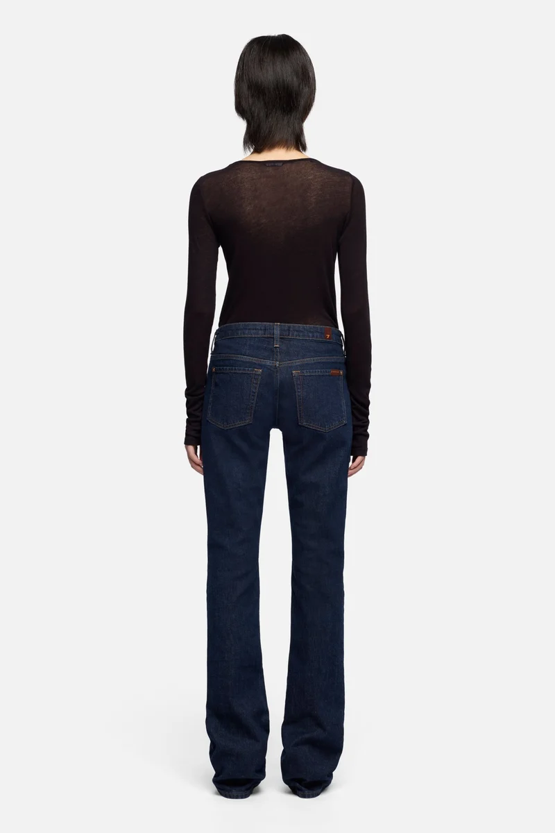 LOW SKINNY BOOT in Denim Rinsed Indigo