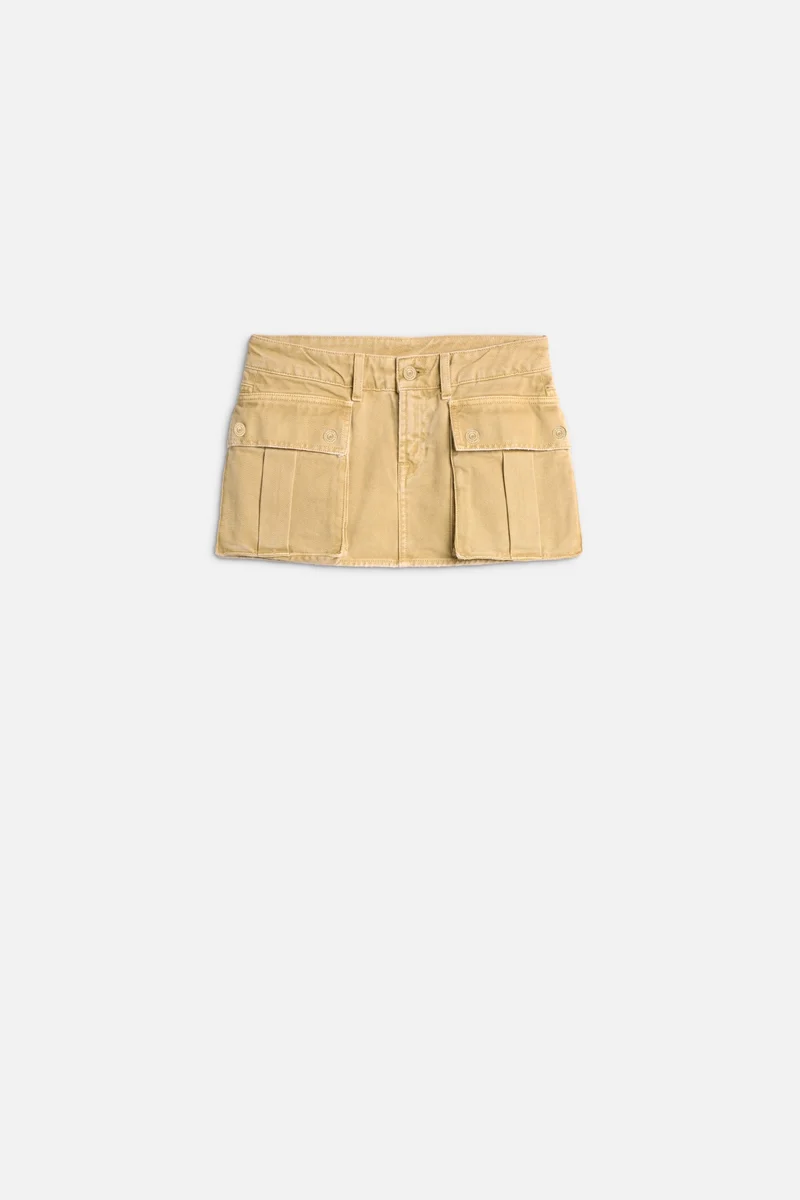 CARGO MINI SKIRT in Canvas Mocha