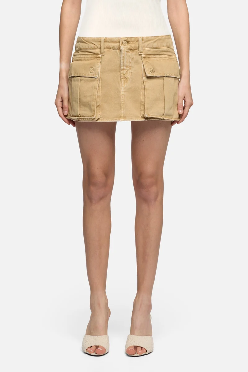 CARGO MINI SKIRT in Canvas Mocha