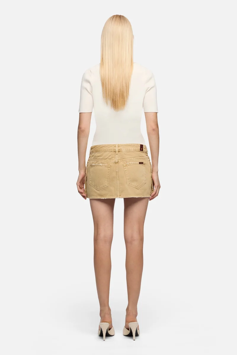 CARGO MINI SKIRT in Canvas Mocha
