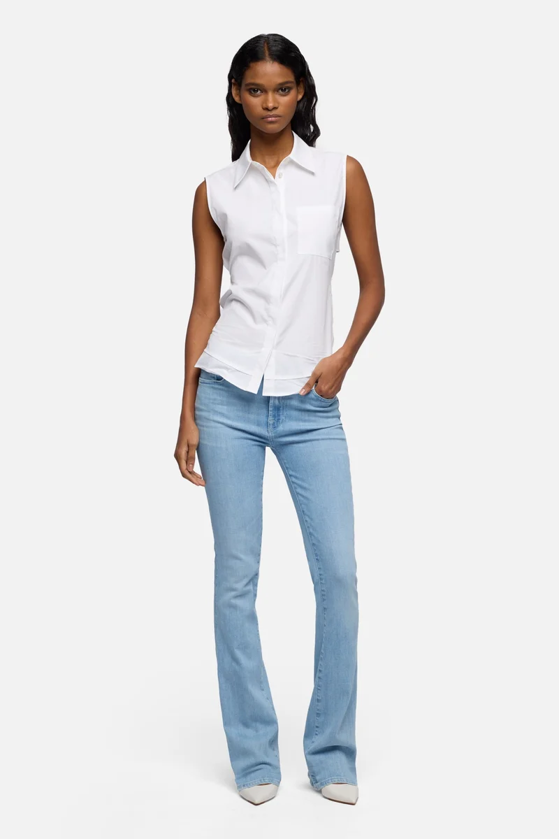 EMBELLISHED POCKET BOOTCUT in Slim Illusion Indigo Bloom