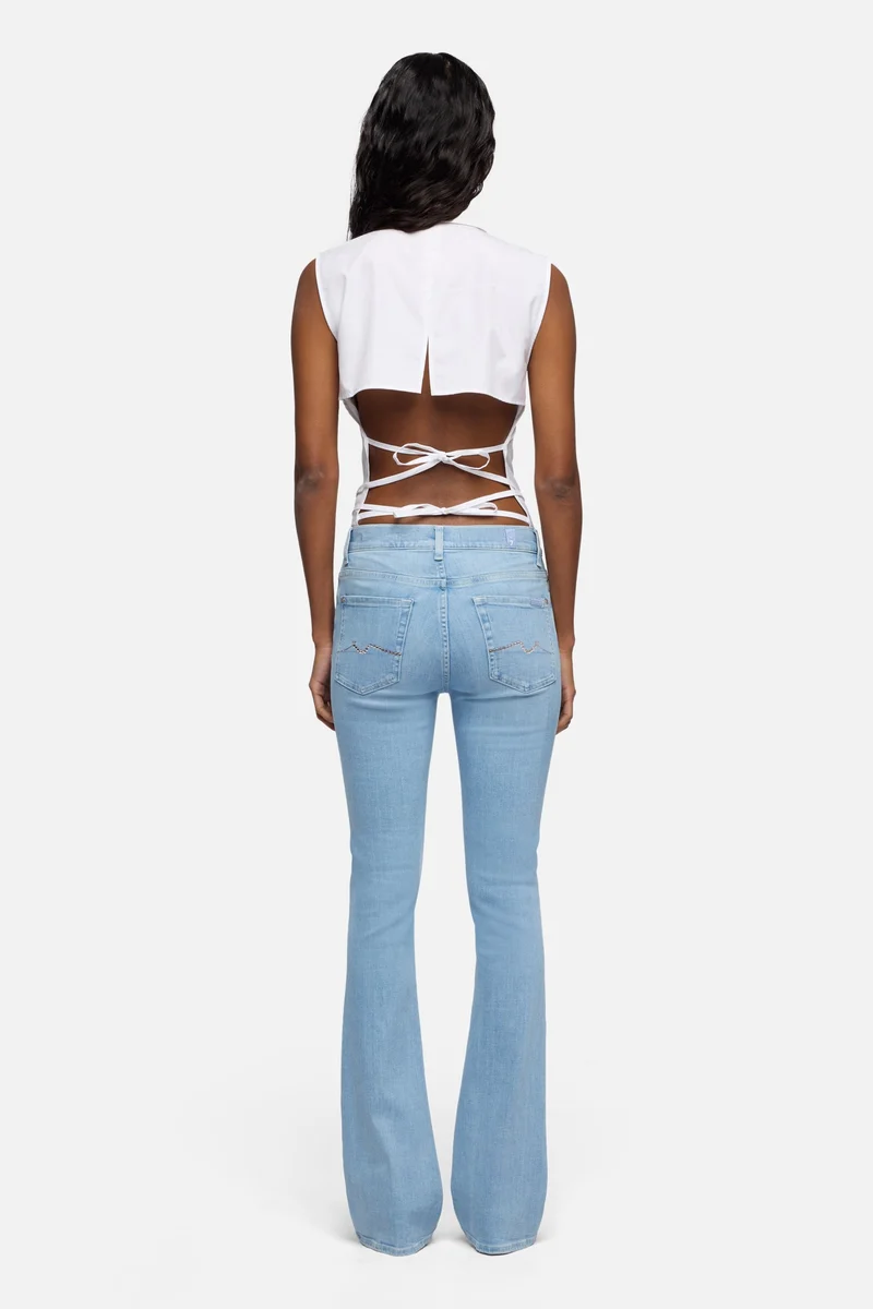 EMBELLISHED POCKET BOOTCUT in Slim Illusion Indigo Bloom