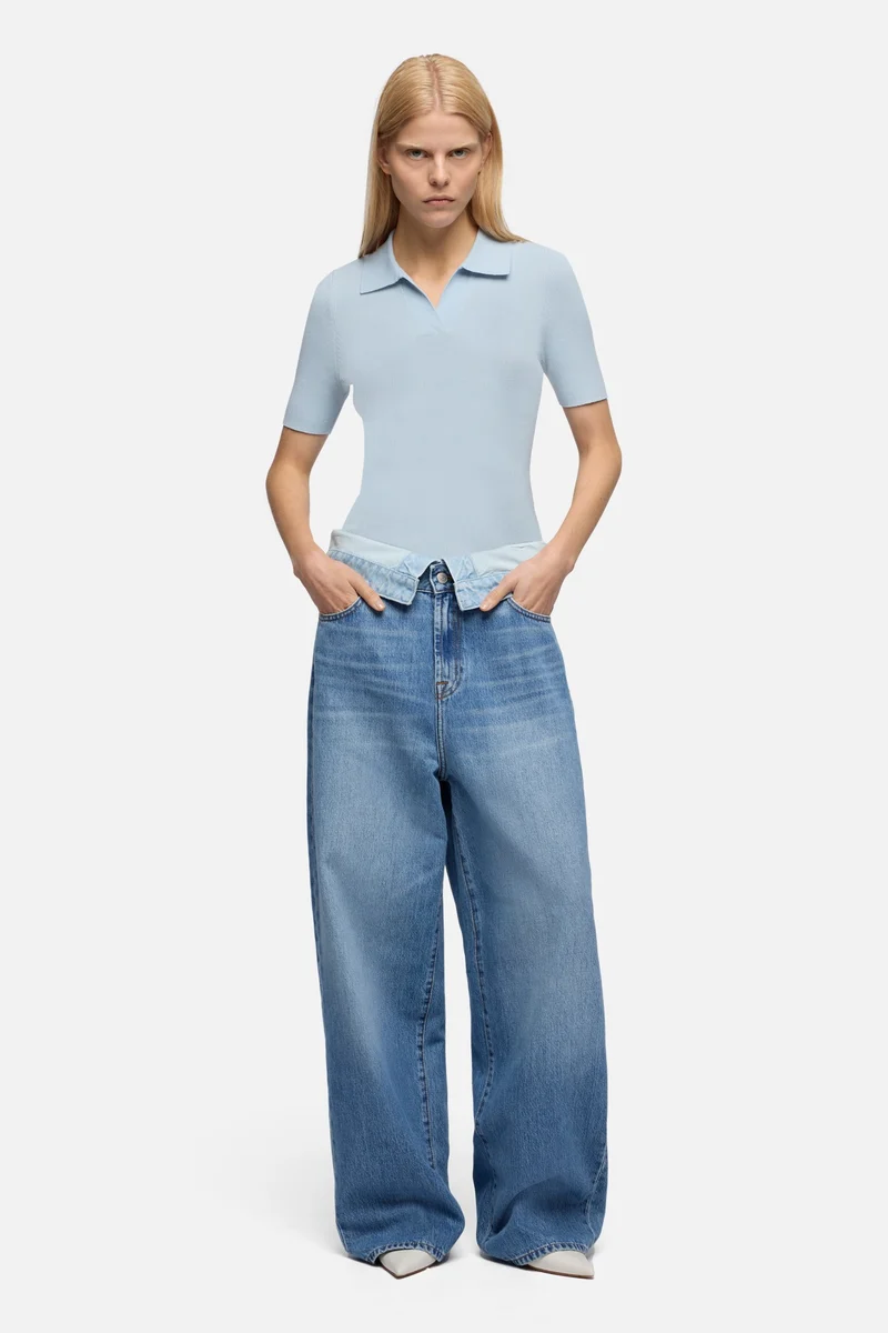 SLOUCHY WIDE LEG in MANKIND Light Shadow