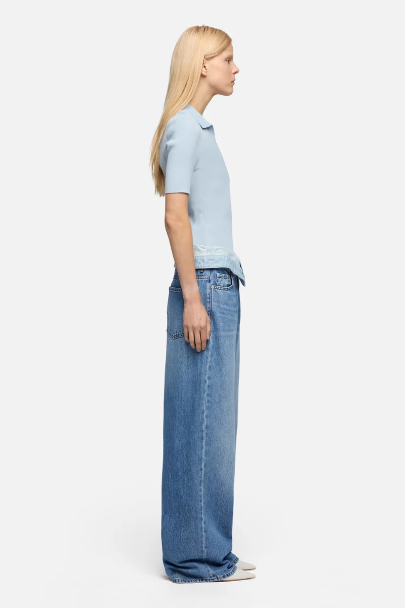 SLOUCHY WIDE LEG in MANKIND Light Shadow