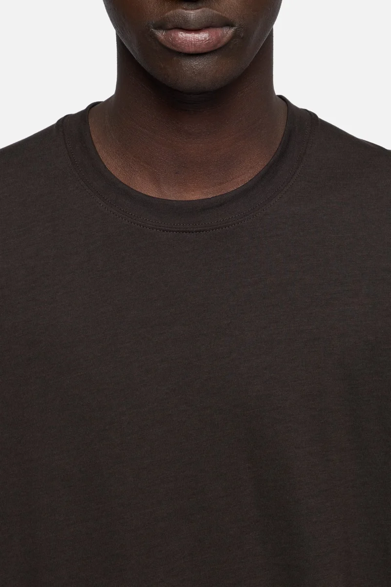 CREWNECK TEE in Lyocell Espresso