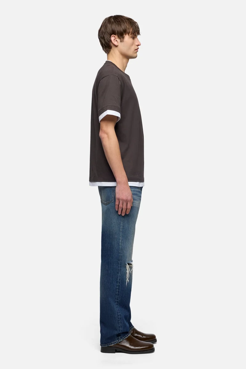 DOUBLE LAYER TEE in Espresso