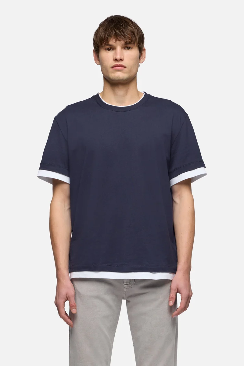DOUBLE LAYER TEE in Midnight