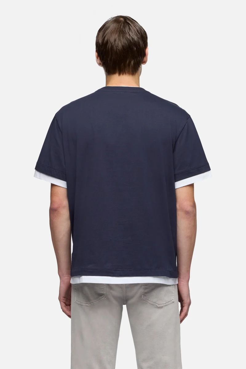 DOUBLE LAYER TEE in Midnight