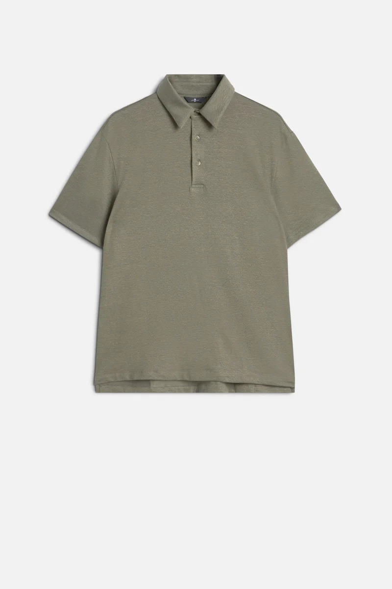 POLO in Linen Blend Army