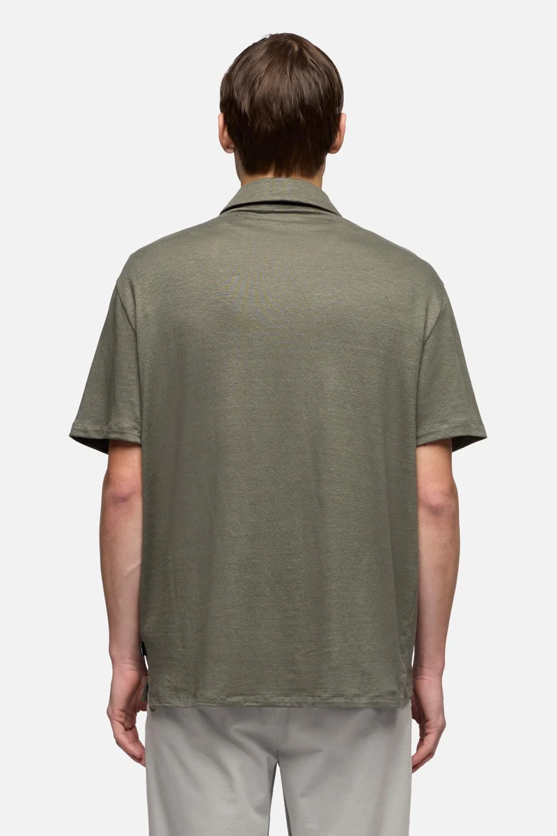 POLO in Linen Blend Army