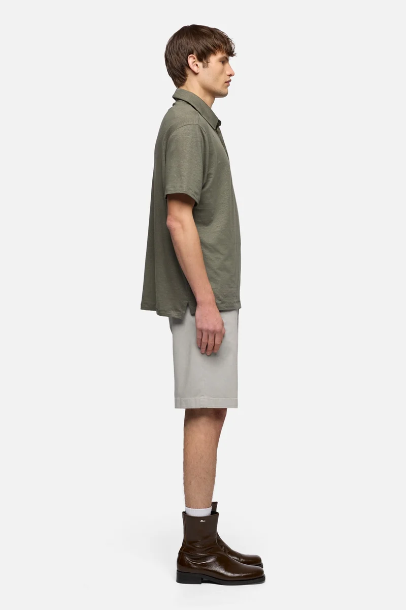 POLO in Linen Blend Army