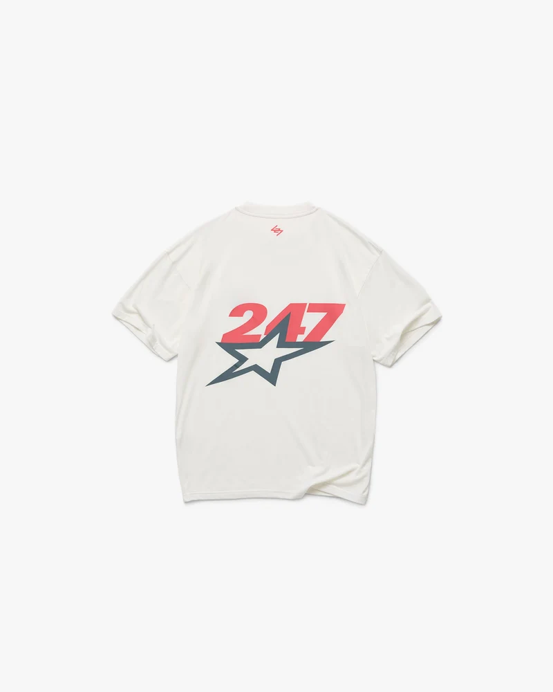Team 247 Star Oversized T-Shirt - Flat White
