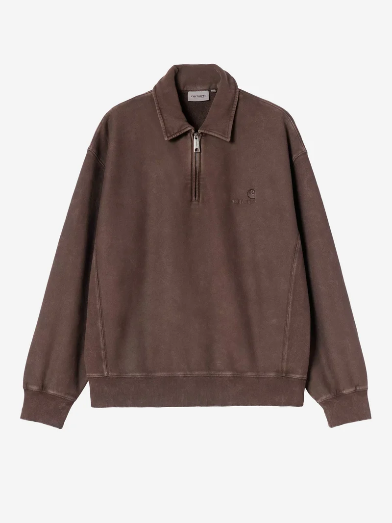 'Lambert' Polo Sweatshirt marrone lavato