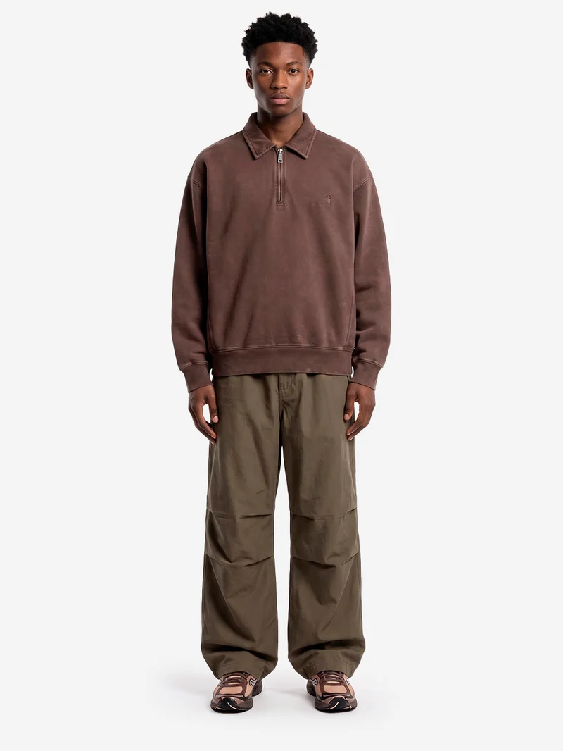 'Lambert' Polo Sweatshirt marrone lavato