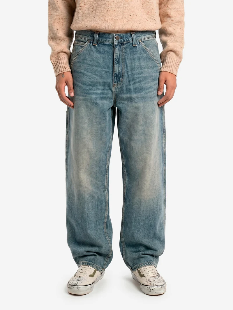 OG Single Knee Pant in denim blu used wash