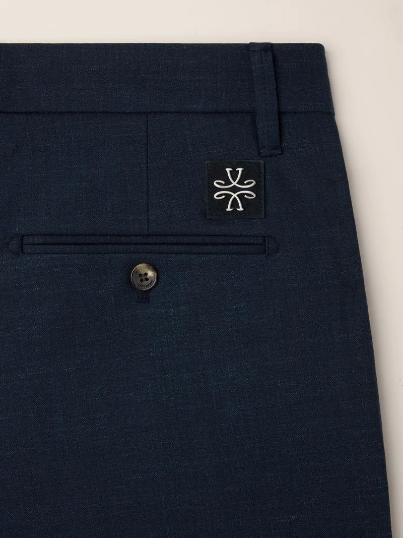 John – Pants in Silk and Linen Stretch Gabardine