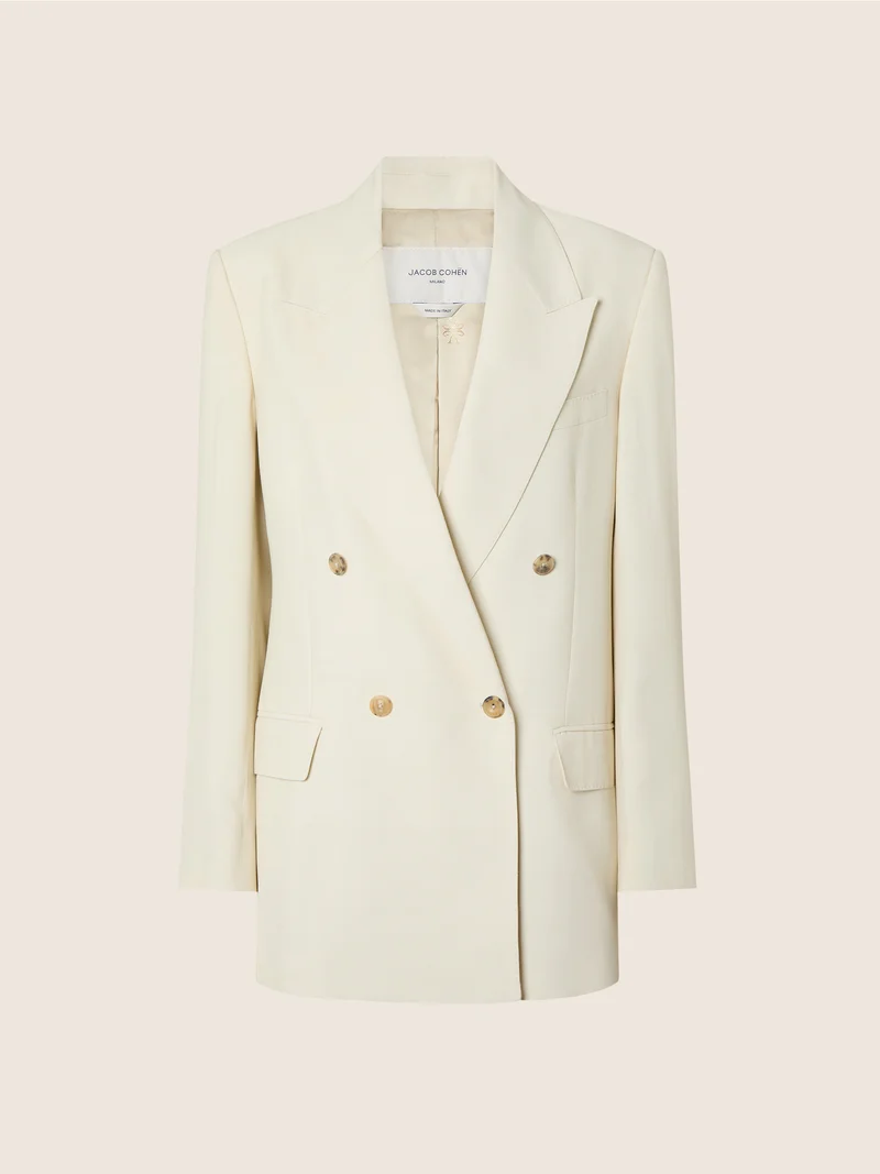 Viscose-Silk Canvas Blazer