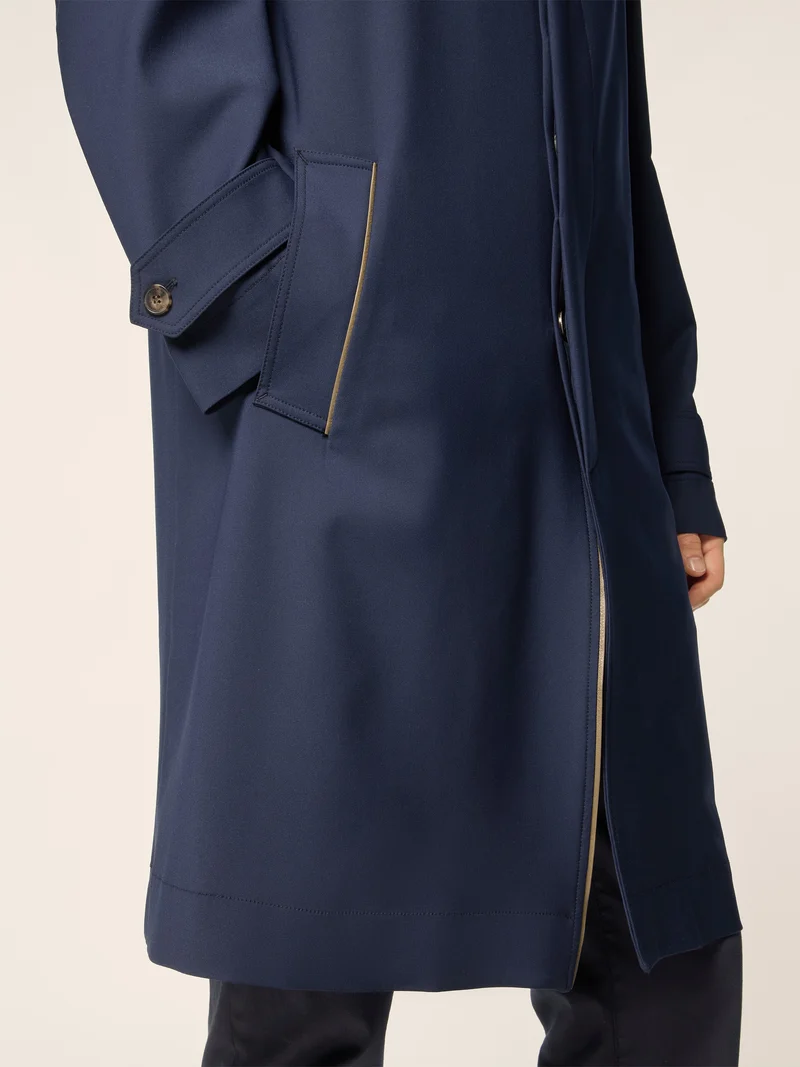 Technical Wool and Silk Coat Loro Piana