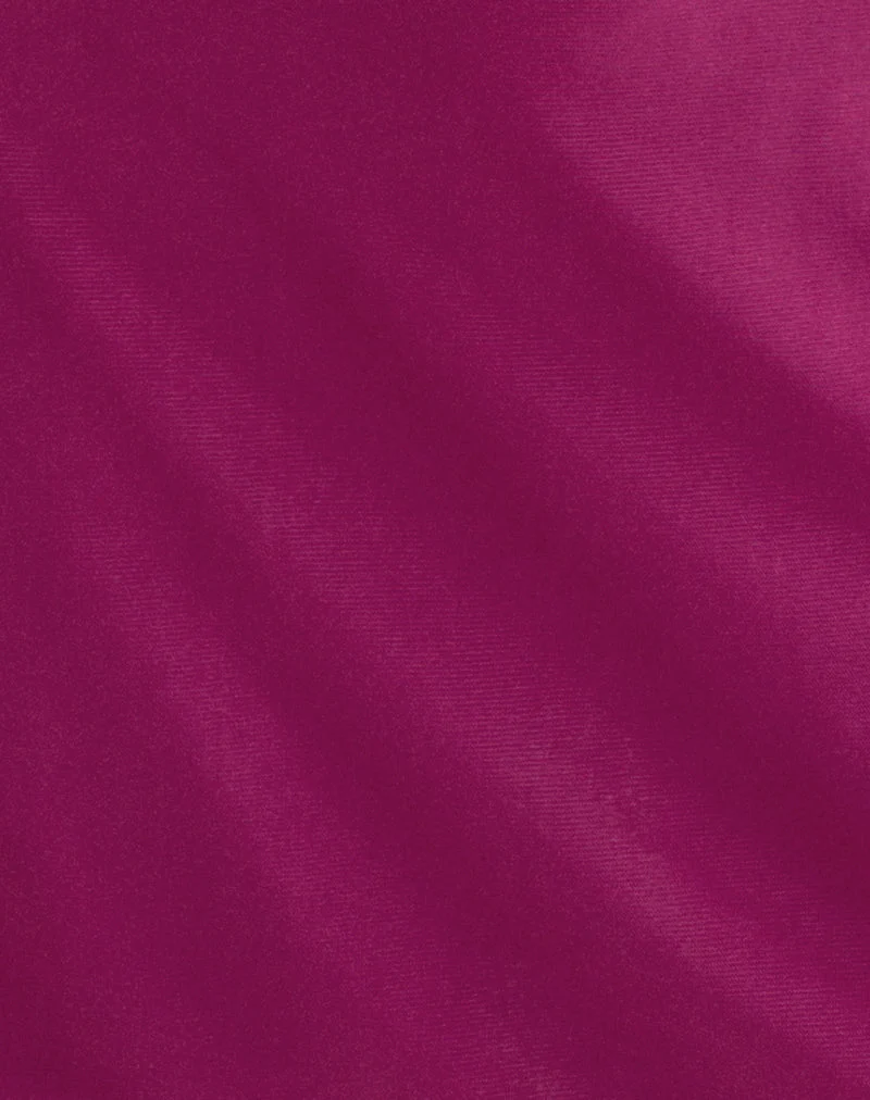 Niyani-Minirock in Fuchsia mit pinkfarbener Borte