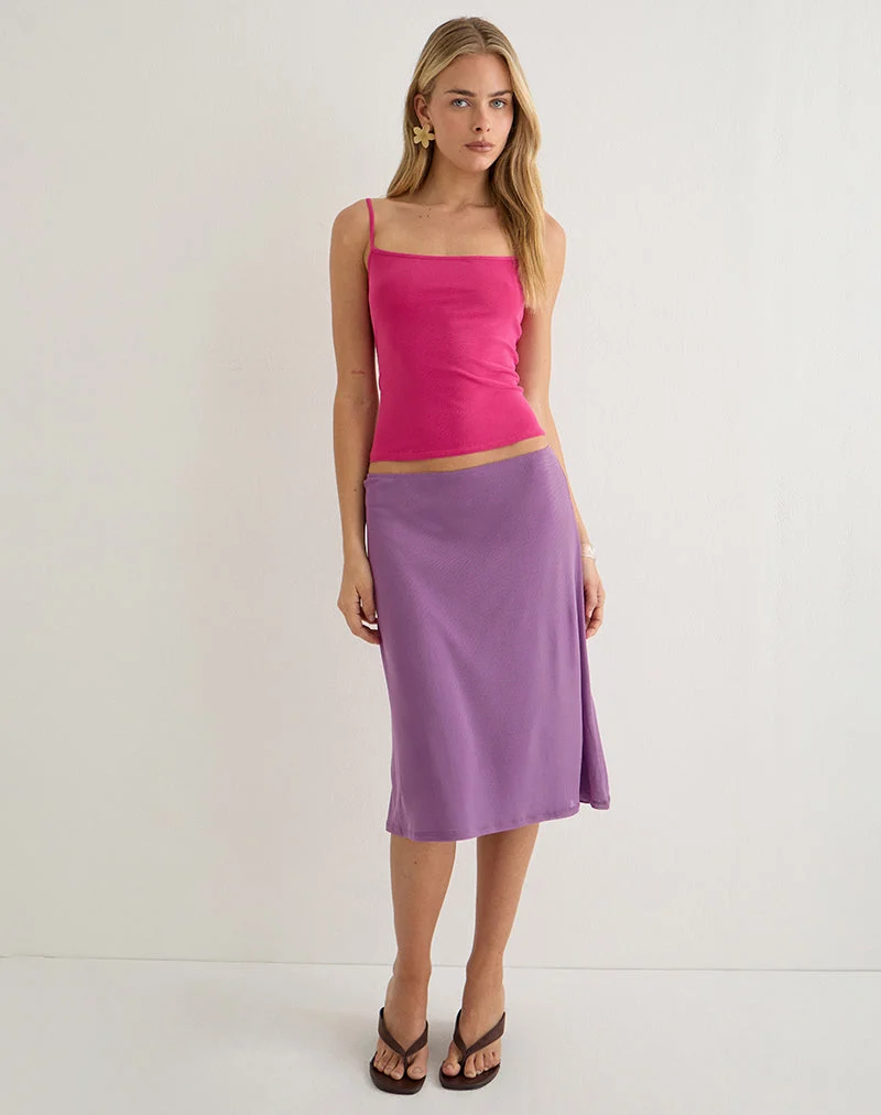 Barlyn Cami-Top aus Netzstoff in Rosa