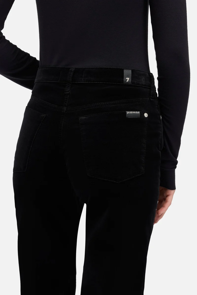 Velvet Retro Flare in Black