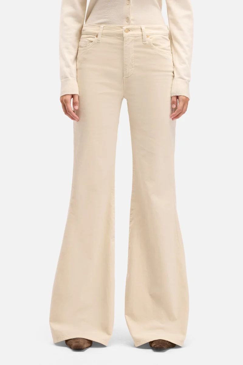 Velvet Retro Flare in Natural