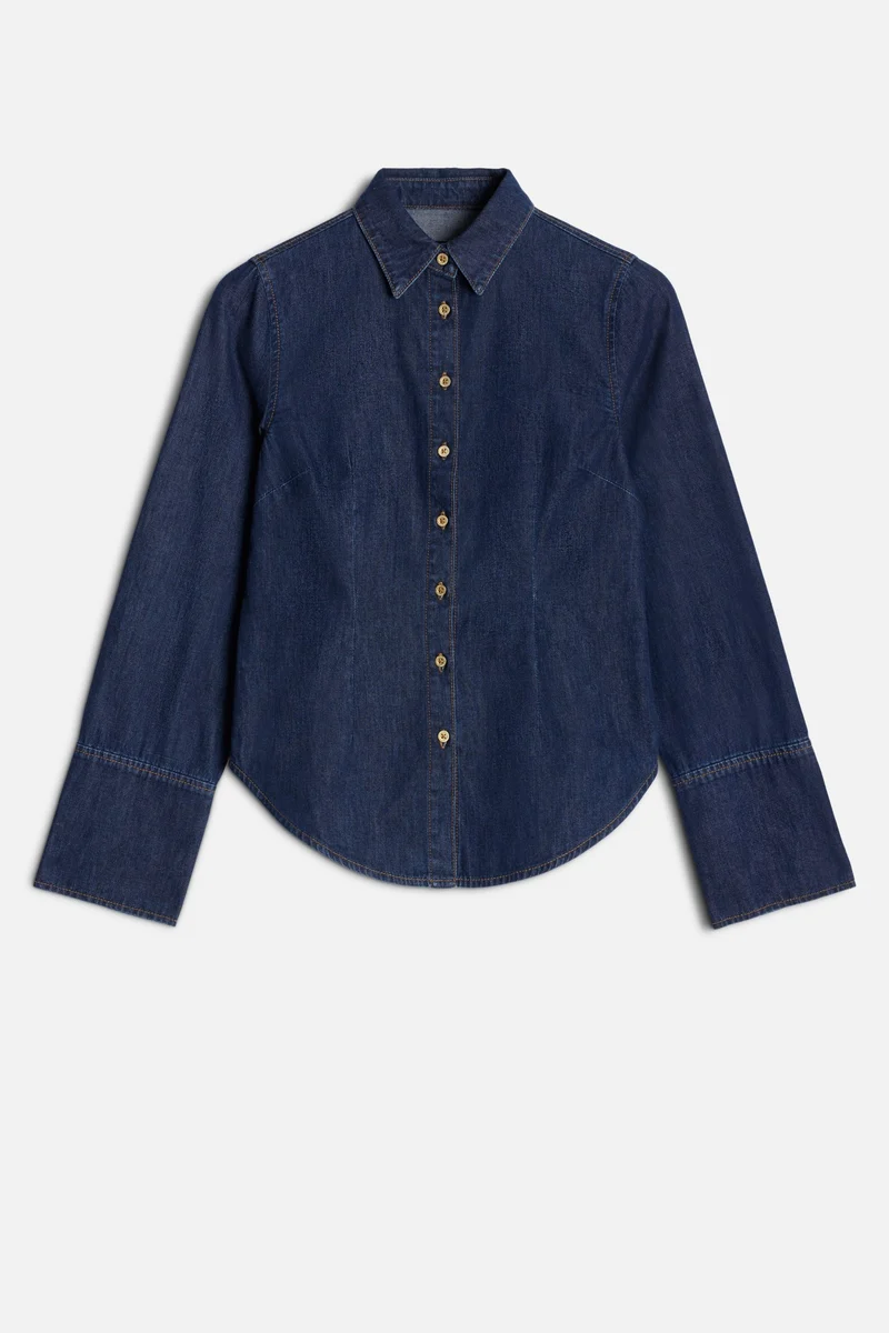 MANKIND Shaped Shirt in Indigo Soul