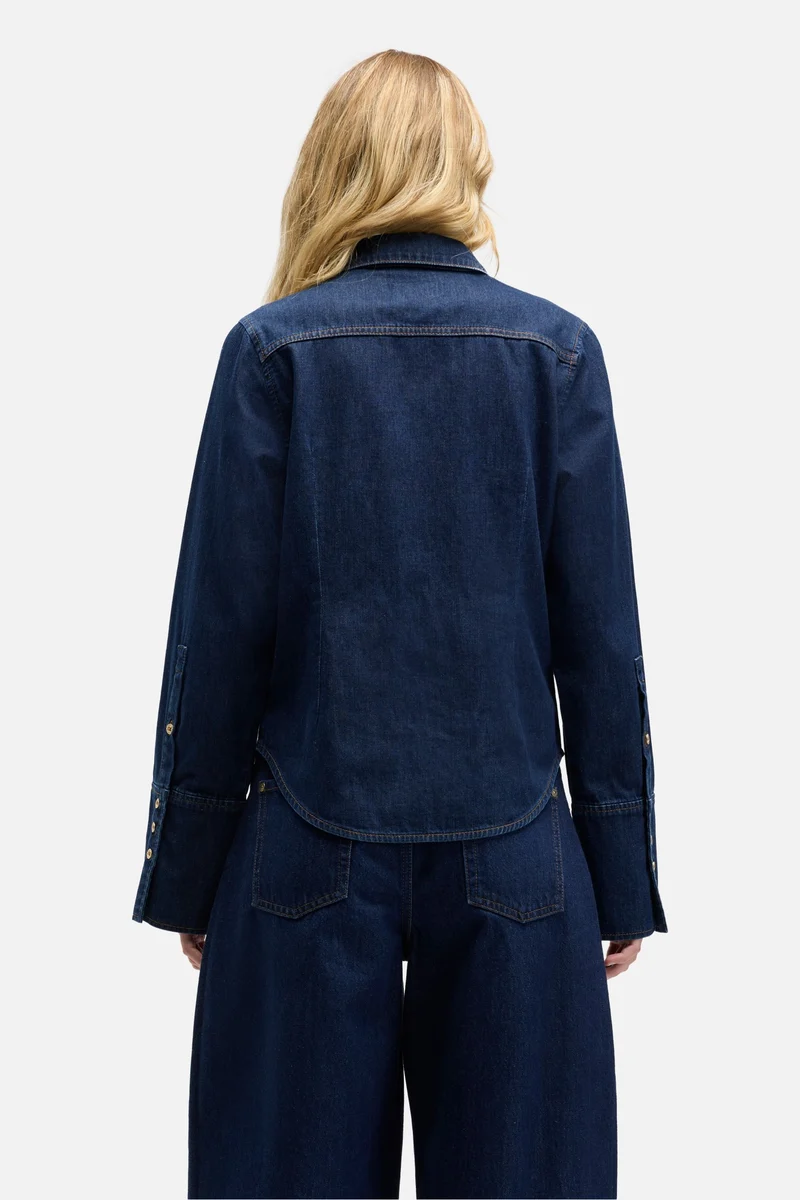 MANKIND Shaped Shirt in Indigo Soul