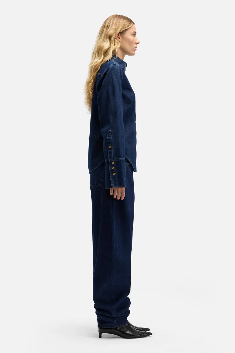 MANKIND Shaped Shirt in Indigo Soul