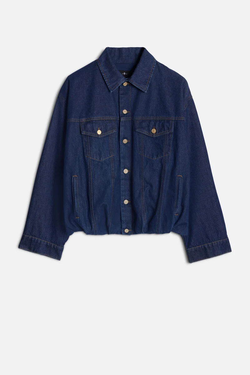 MANKIND Gathered Jacket in Indigo Soul