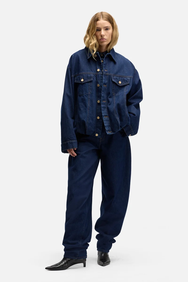 MANKIND Gathered Jacket in Indigo Soul
