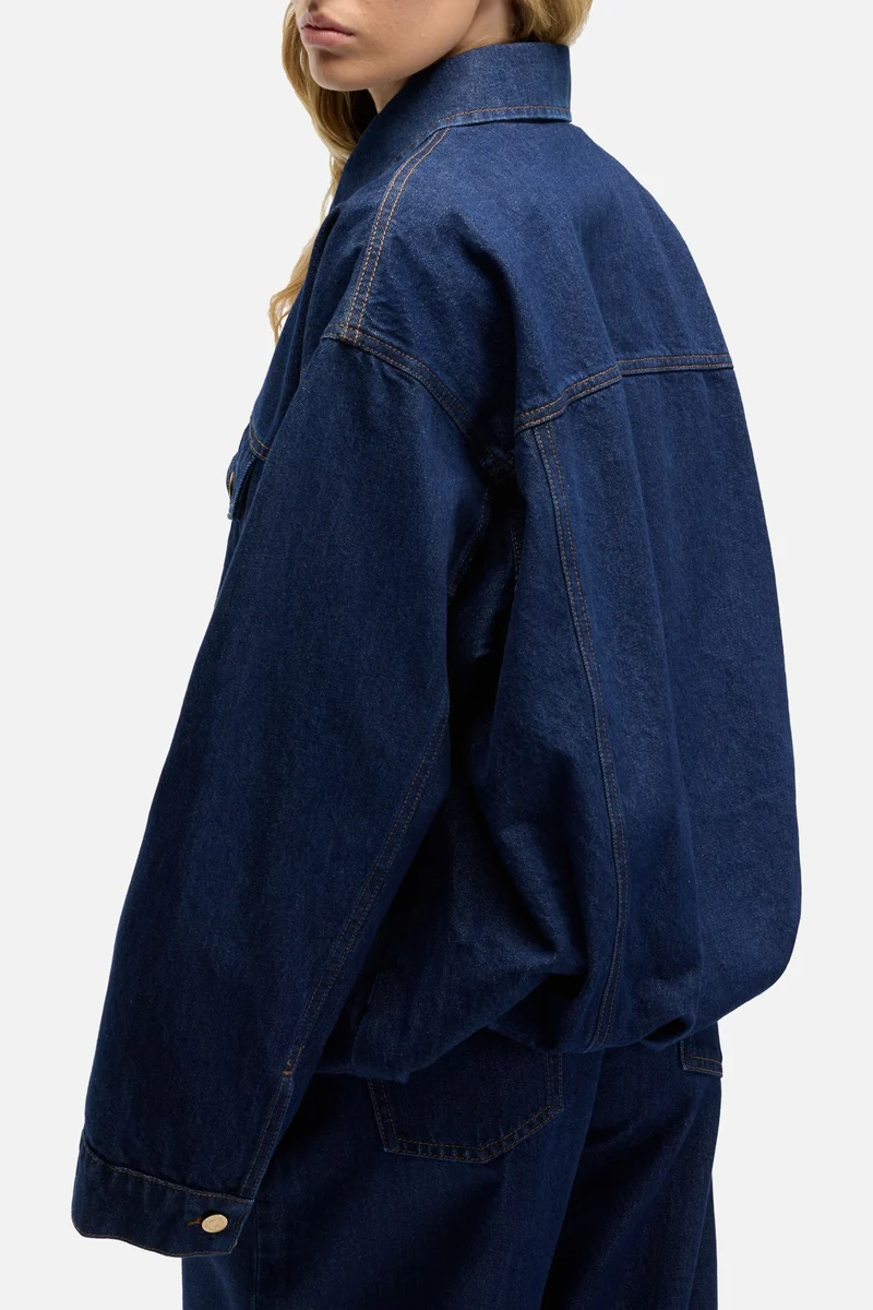 MANKIND Gathered Jacket in Indigo Soul