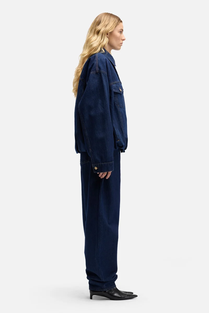 MANKIND Gathered Jacket in Indigo Soul