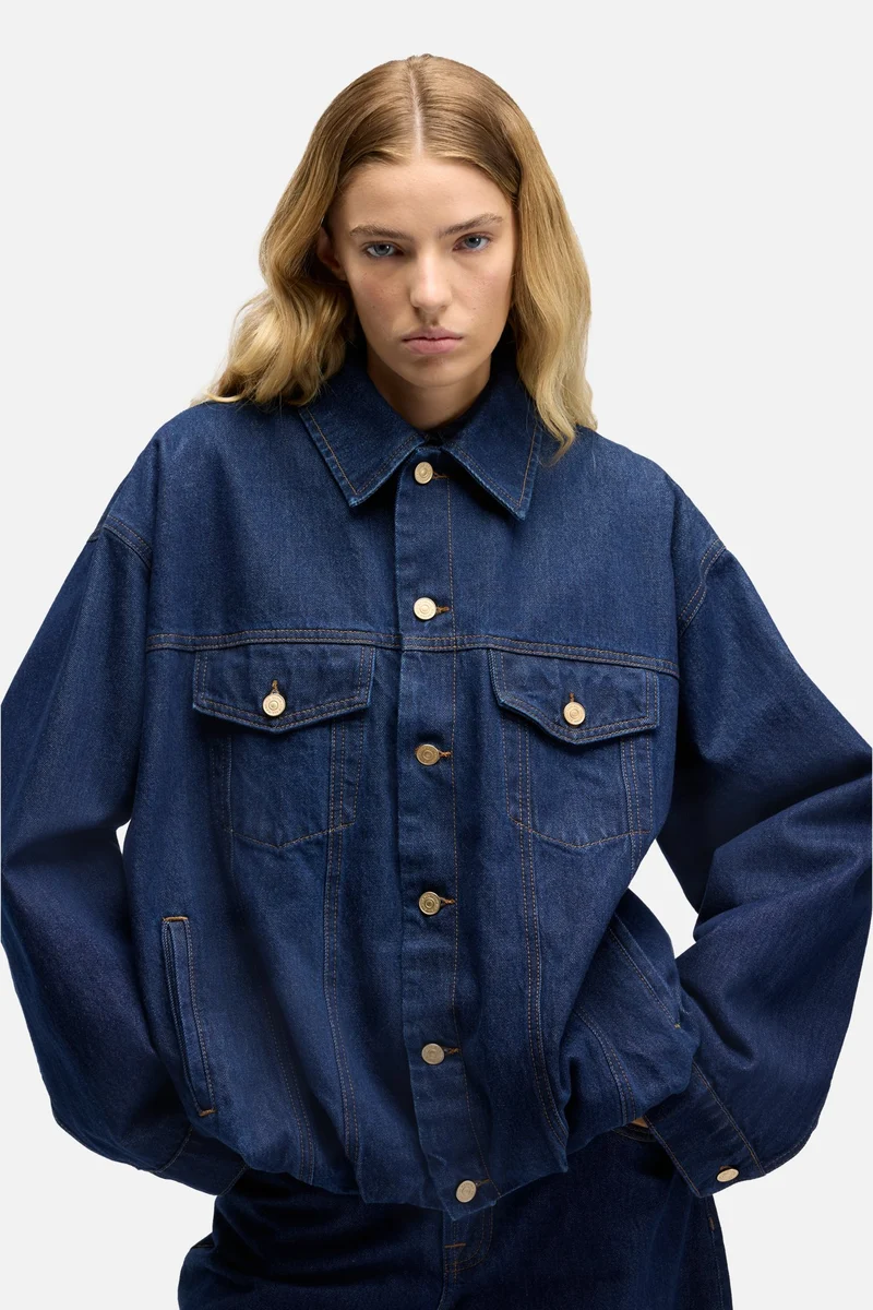 MANKIND Gathered Jacket in Indigo Soul