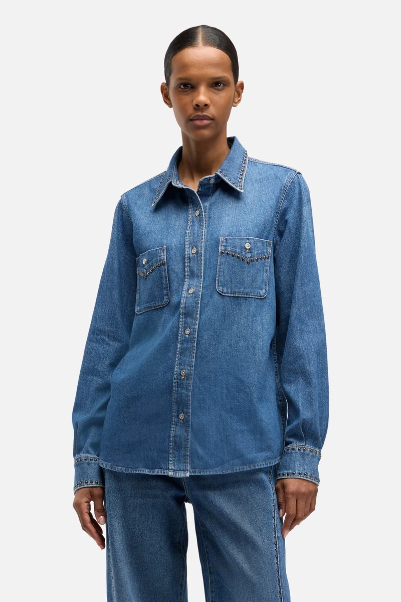 Denim Western Shirt in Street Wise
