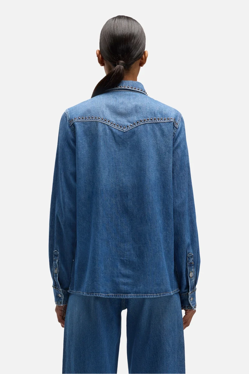 Denim Western Shirt in Street Wise