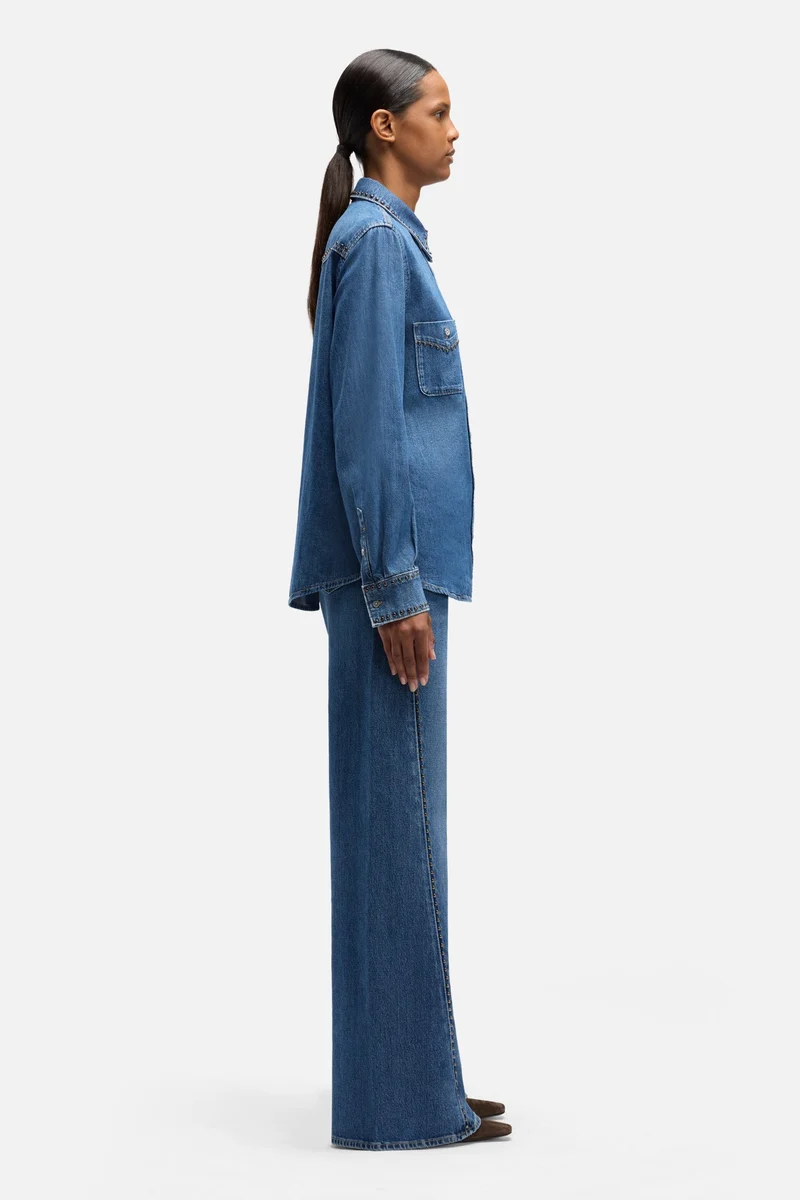 Denim Western Shirt in Street Wise
