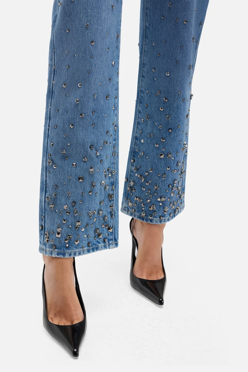 MANKIND Embellished Calie Straight Ankle in Dance