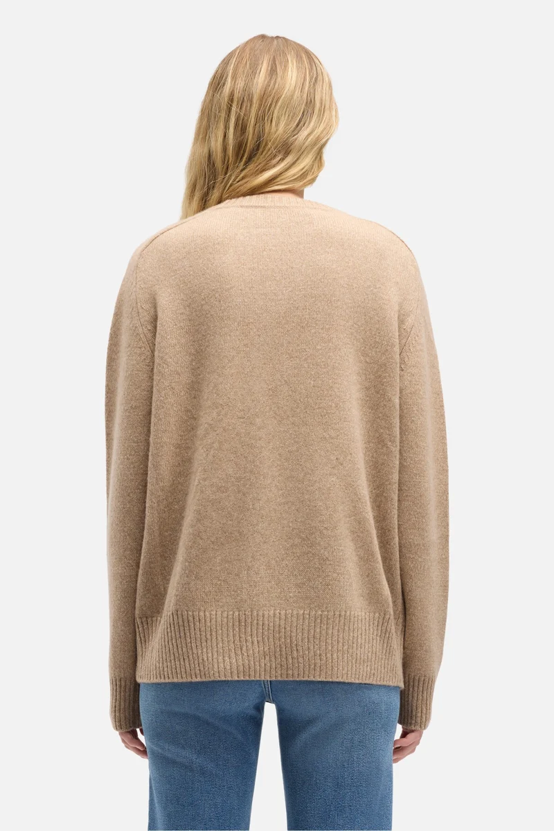 Cashmere Relaxed Sweater in Deep Beige