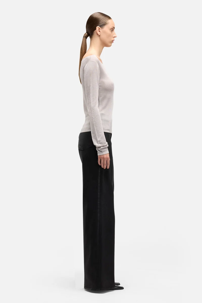 Boatneck Sweater in Silver Lurex