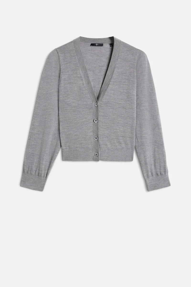 Wool Cardigan in Slate