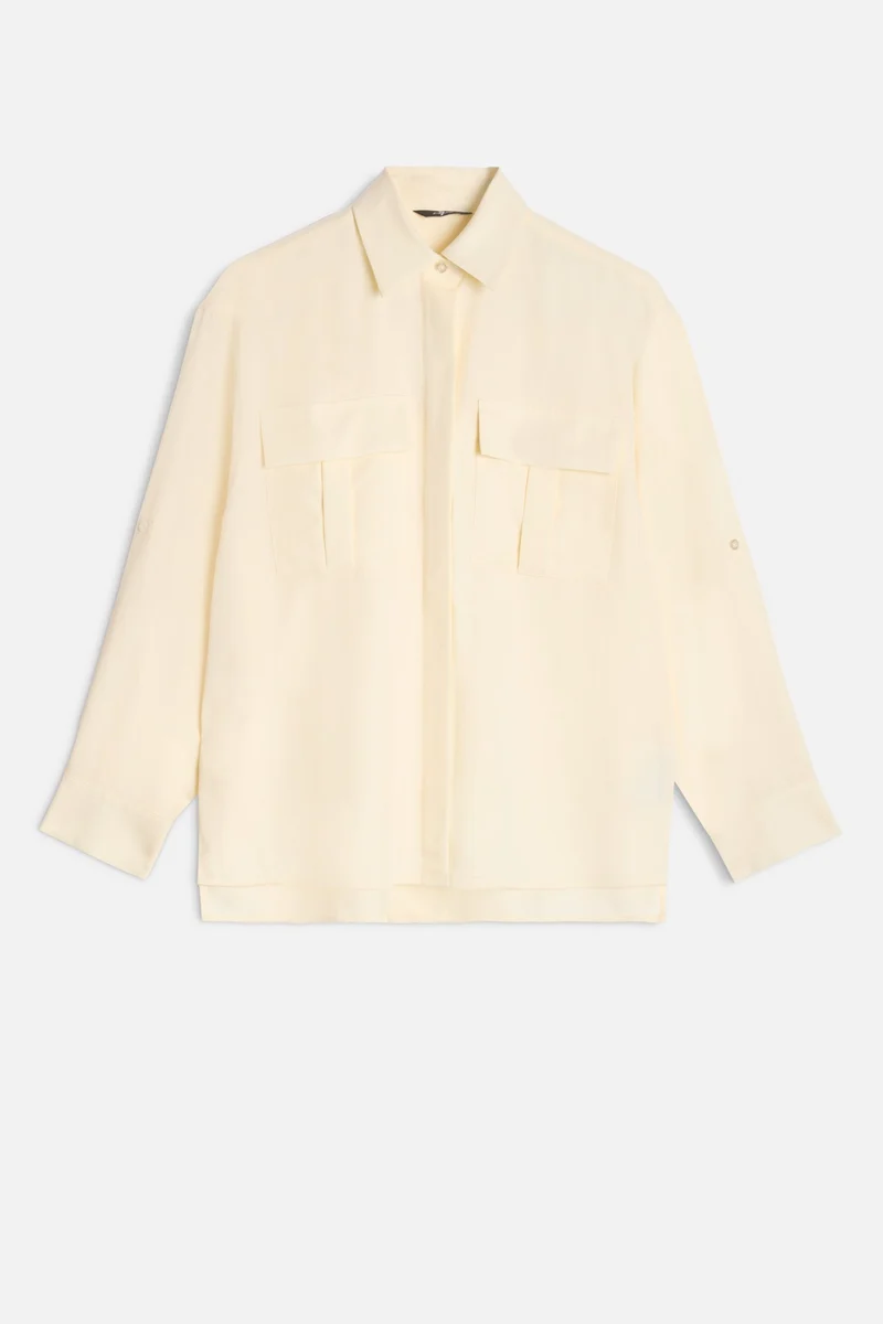 Lyocell Utility Shirt in Ivory