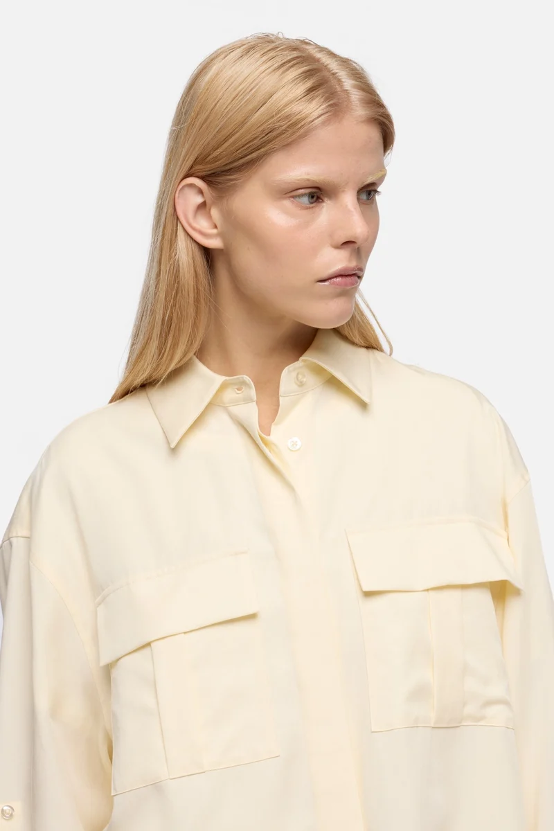 Lyocell Utility Shirt in Ivory
