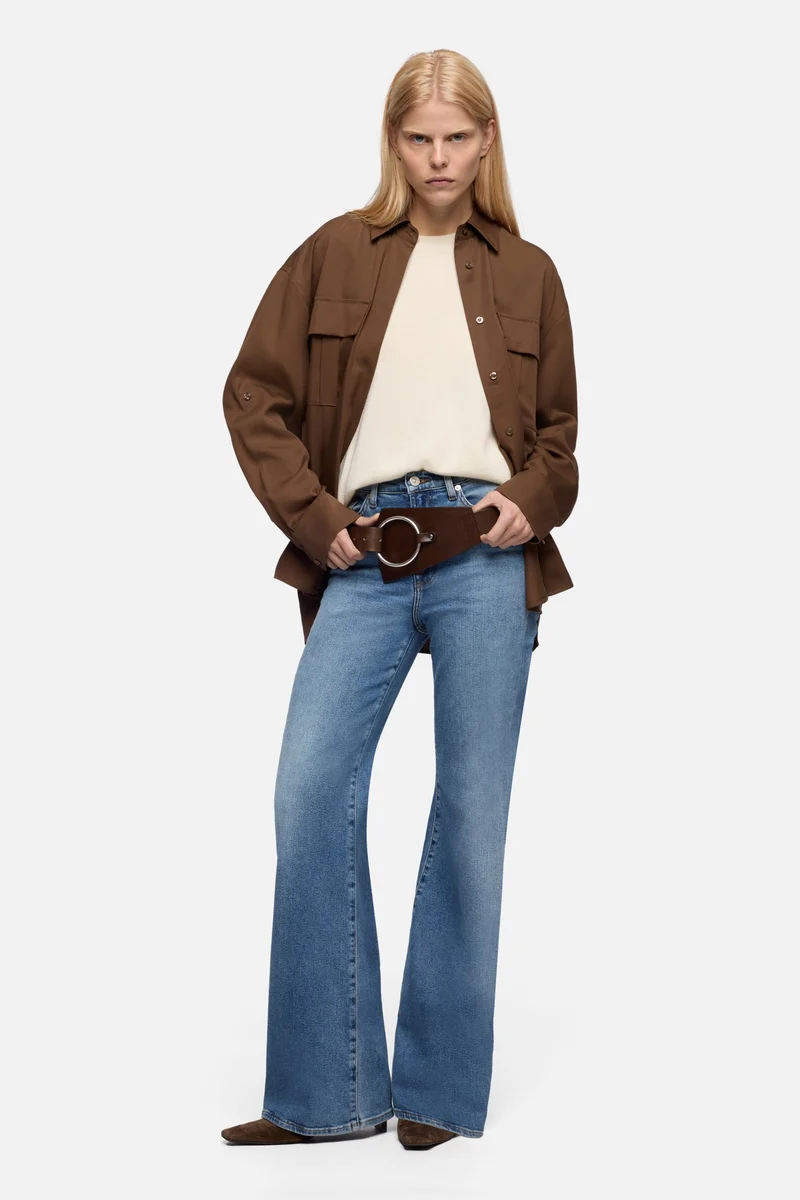 Lyocell Utility Shirt in Cocoa